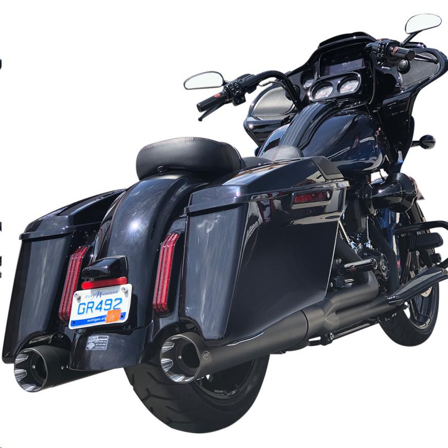 Shadow Muffler Kit - Black Ceramic with Black Highlighted Machined End Cap