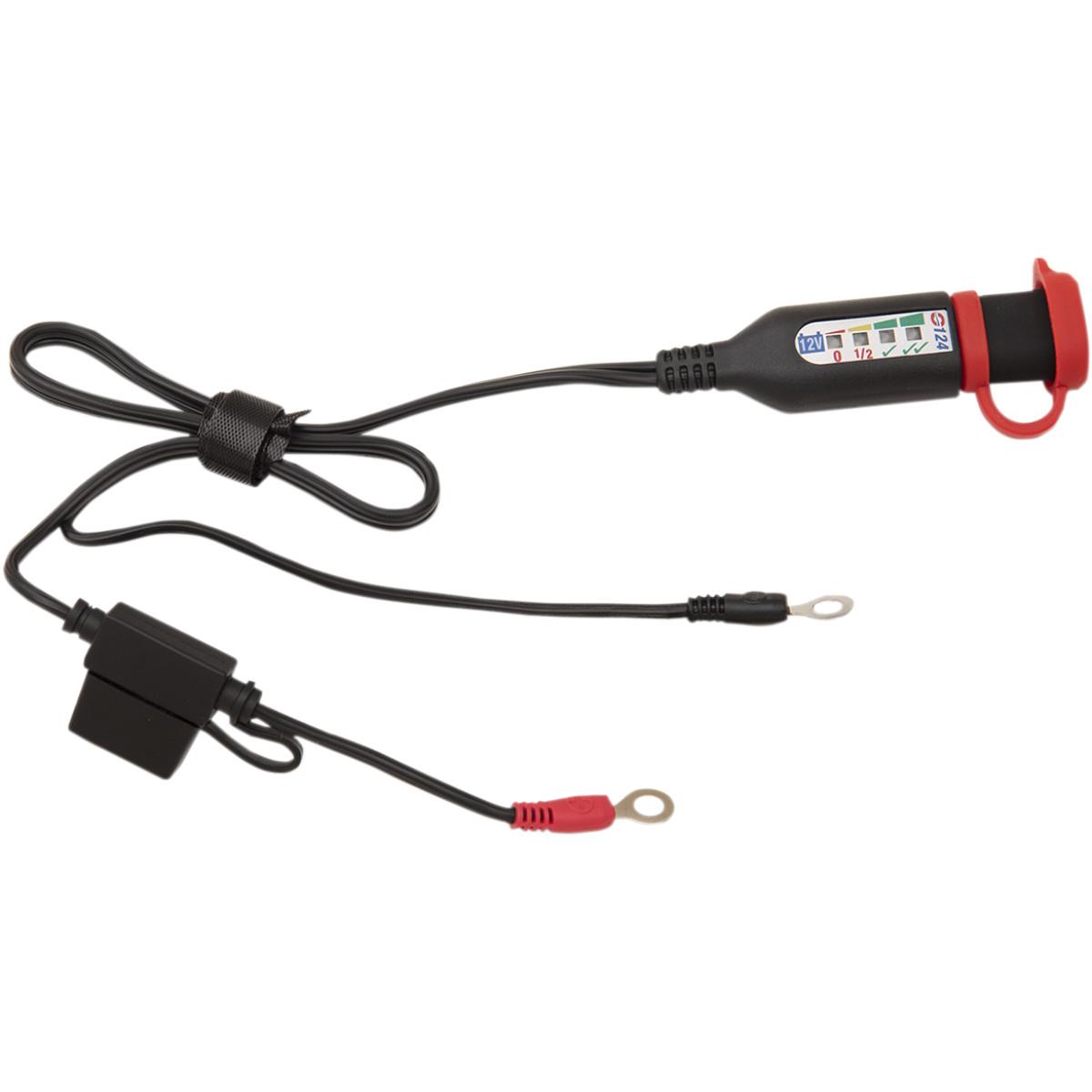 12V Battery Eyelet Connectors with Integrated State Of Charge Monitor - 24in.