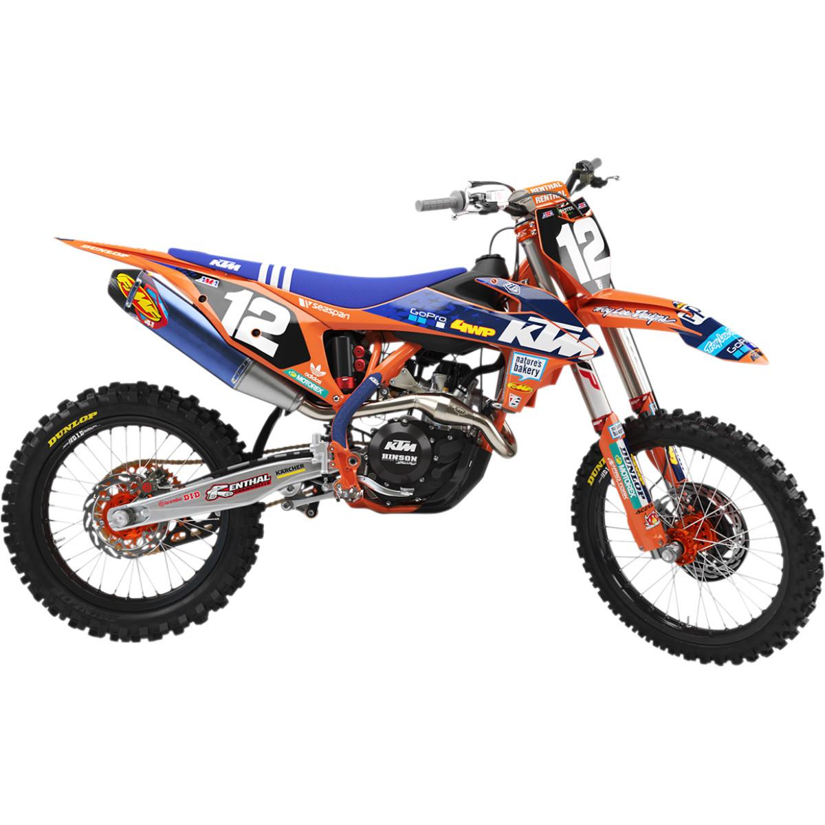 Retro TLD KTM Team Impact Graphics Kit