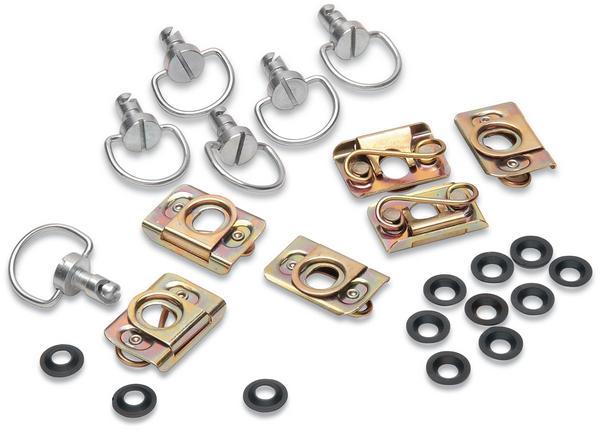 Quick-Fasin Kit - Fiberglass D-Ring Kit with Clips - Silver