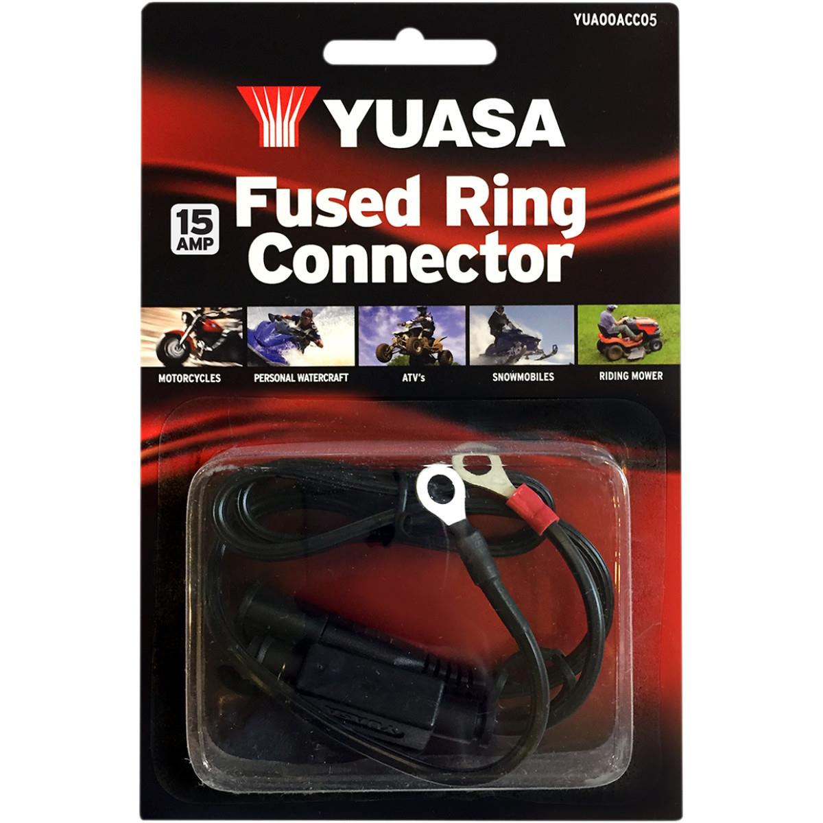 Battery Charger Fused Ring Connector - 15 amp