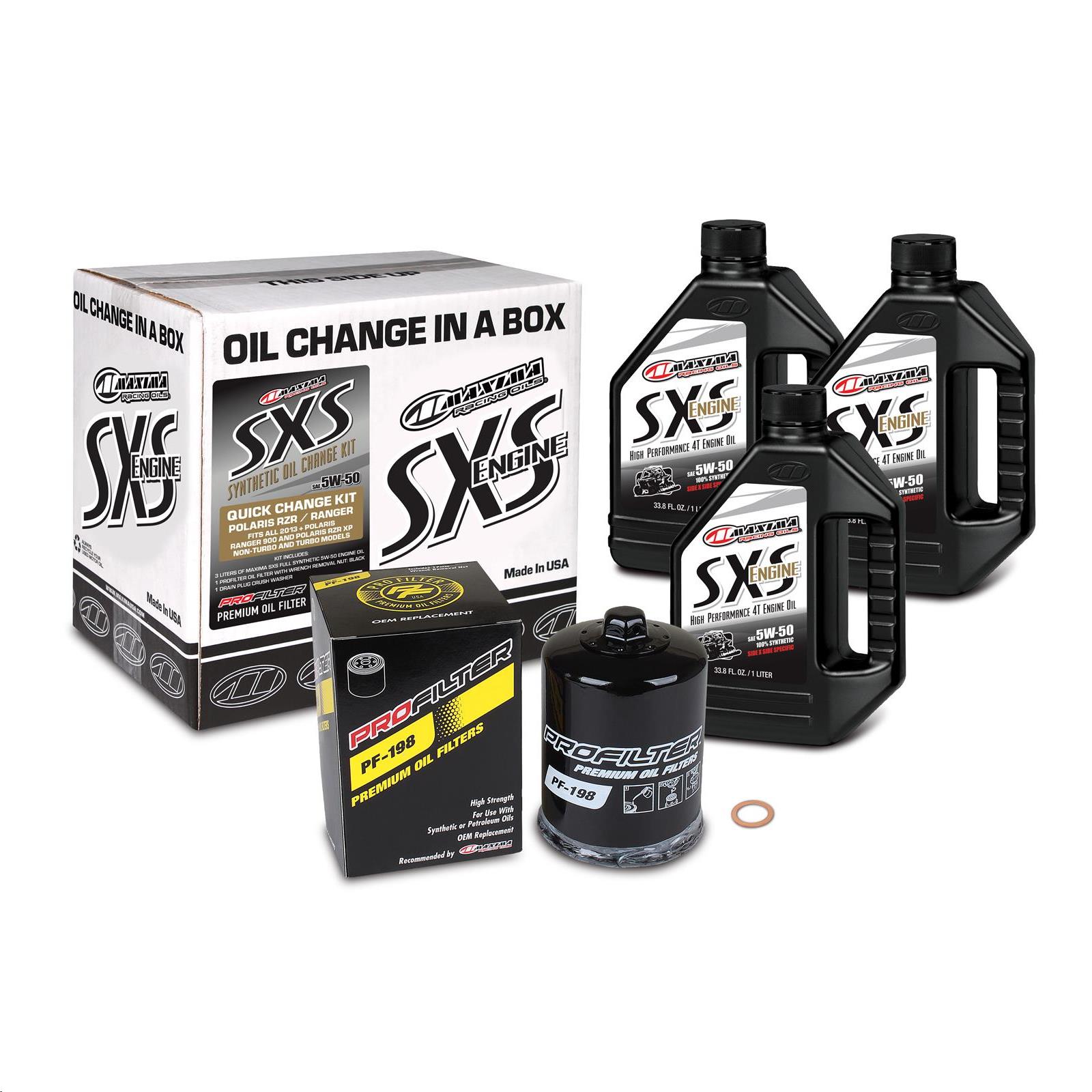 SXS Synthetic Quick Oil Change Kit - 5W-50 - 3L