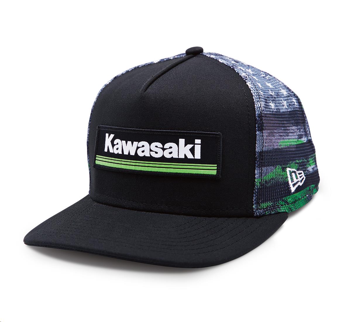 New Era 9fifty Kawasaki 3 Green Lines Camo Flag Cap