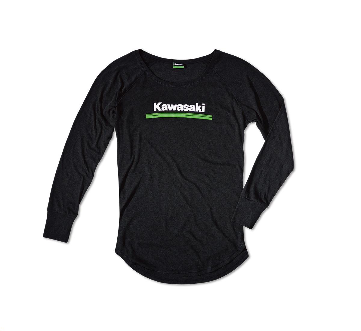 3 Green Lines Long Sleeve Womens Tee