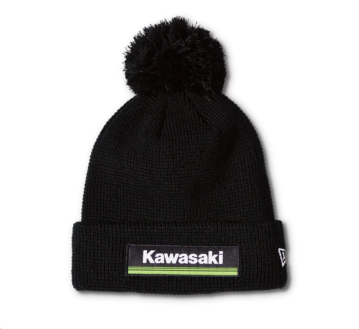 New Era Kawasaki 3 Green Lines Pom Beanie