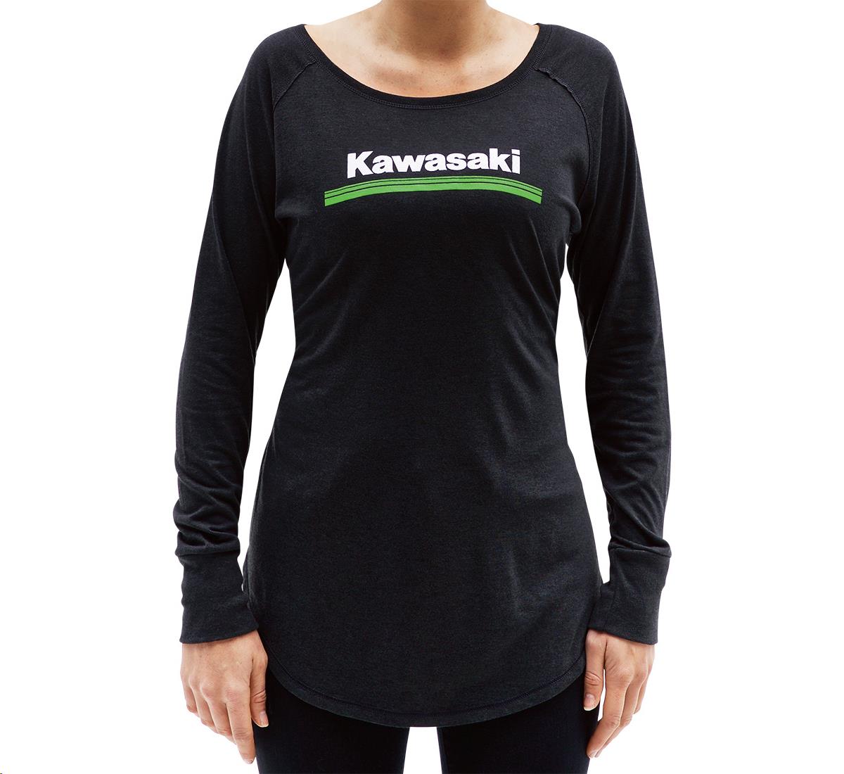 3 Green Lines Womens Long Sleeve T-Shirt