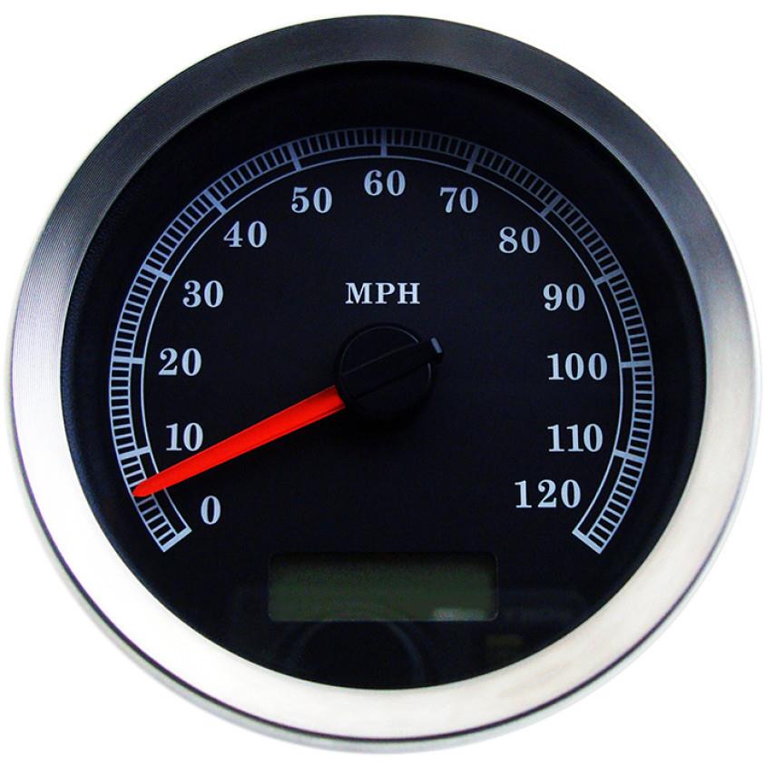 4in. Programmable Electronic Speedometer - 120 mph - Black Face
