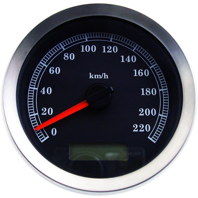 4in. Programmable Electronic Speedometer - 220 km/h - Black Face