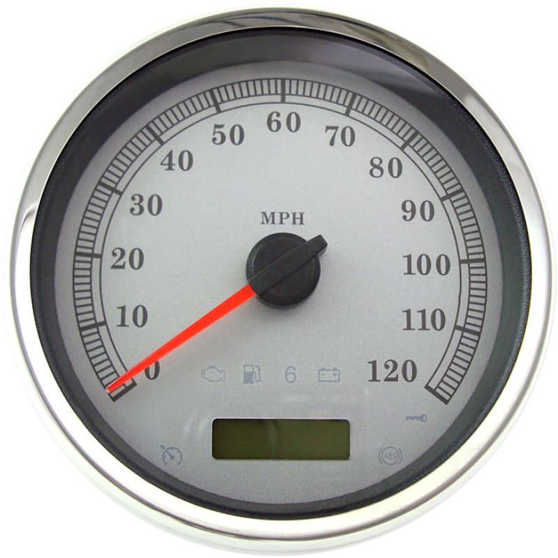 5in. Programmable Electronic Speedometer - 120 mph - White Face