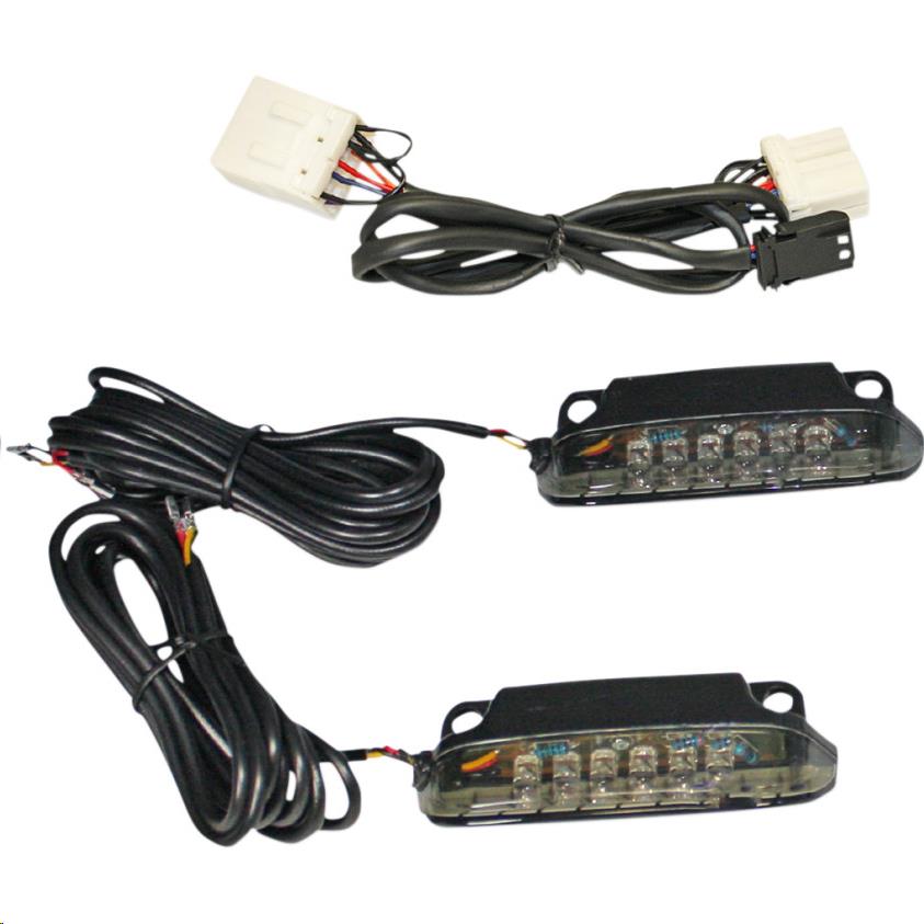 LED Saddlebag Rail Light Bars - Smoke Lens