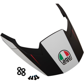 Peak for AX-9 Helmets - Black/White/Red