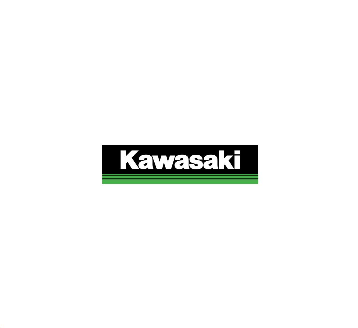 Kawasaki 3 Green Lines 12in. Sticker