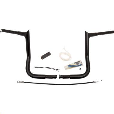 1-1/4in. EZ Install Handlebar Kit with Pointed Top Handlebars - Gloss Black