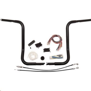 1-1/4in. EZ Install Handlebar Kit with Round Top Handlebars - Gloss Black