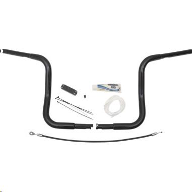 1-1/4in. EZ Install Handlebar Kit with Round Top Handlebars - Gloss Black