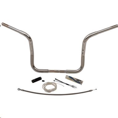 1-1/4in. EZ Install Handlebar Kit with Round Top Handlebars - Chrome