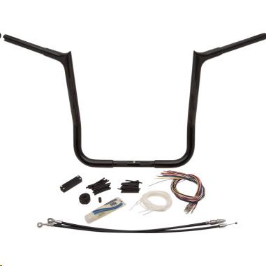 1-1/4in. EZ Install Handlebar Kit with Pointed Top Handlebars - Gloss Black
