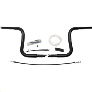 1-1/4in. EZ Install Handlebar Kit with Round Top Handlebars - Gloss Black
