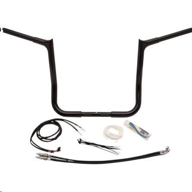 1-1/4in. EZ Install Handlebar Kit with Pointed Top Handlebars - Gloss Black