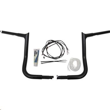 1-1/4in. EZ Install Handlebar Kit with Pointed Top Handlebars - Gloss Black