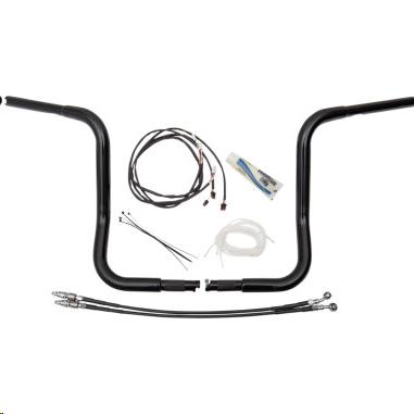 1-1/4in. EZ Install Handlebar Kit with Round Top Handlebars - Gloss Black