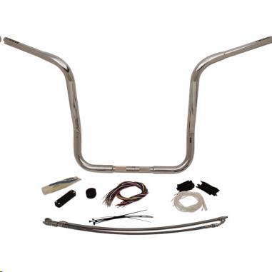 1-1/4in. EZ Install Handlebar Kit with Round Top Handlebars - Chrome