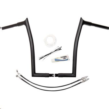 1-1/4in. EZ Install Handlebar Kit with Pointed Top Handlebars - Gloss Black