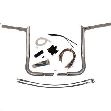 1-1/4in. EZ Install Handlebar Kit with Pointed Top Handlebars - Chrome
