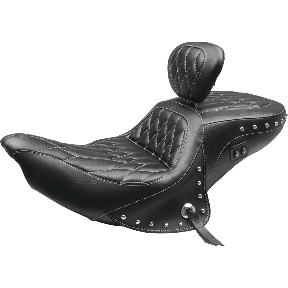 1-Piece Seat with Backrest - Black/White