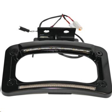 Dual LED License Plate Frame - Black