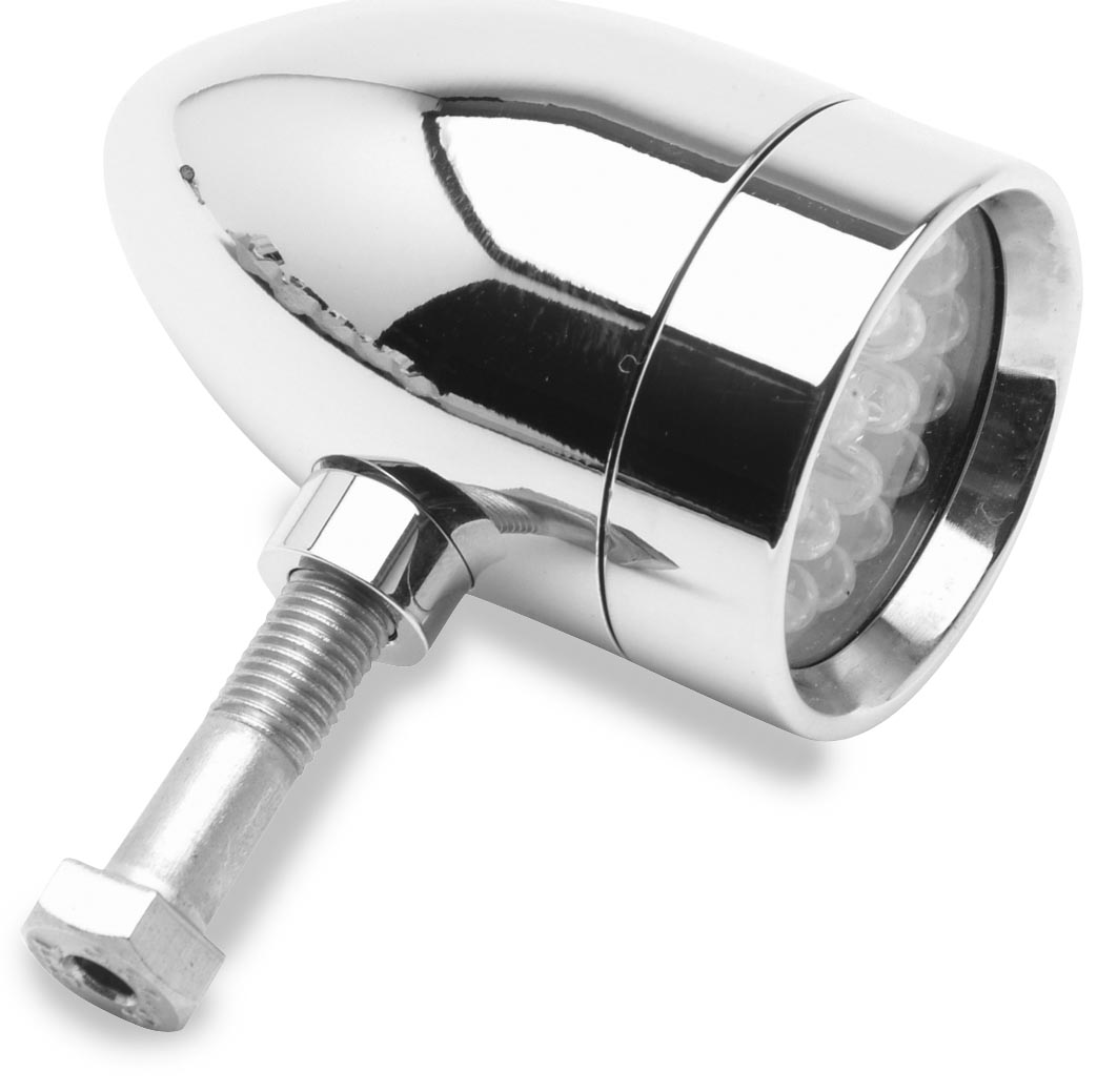 Micro B Turn Signals - Black Anodized Rigid Mount LED, Red