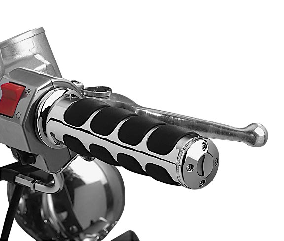 ISO Grips with Chrome Accent Rings - 5-3/4in.