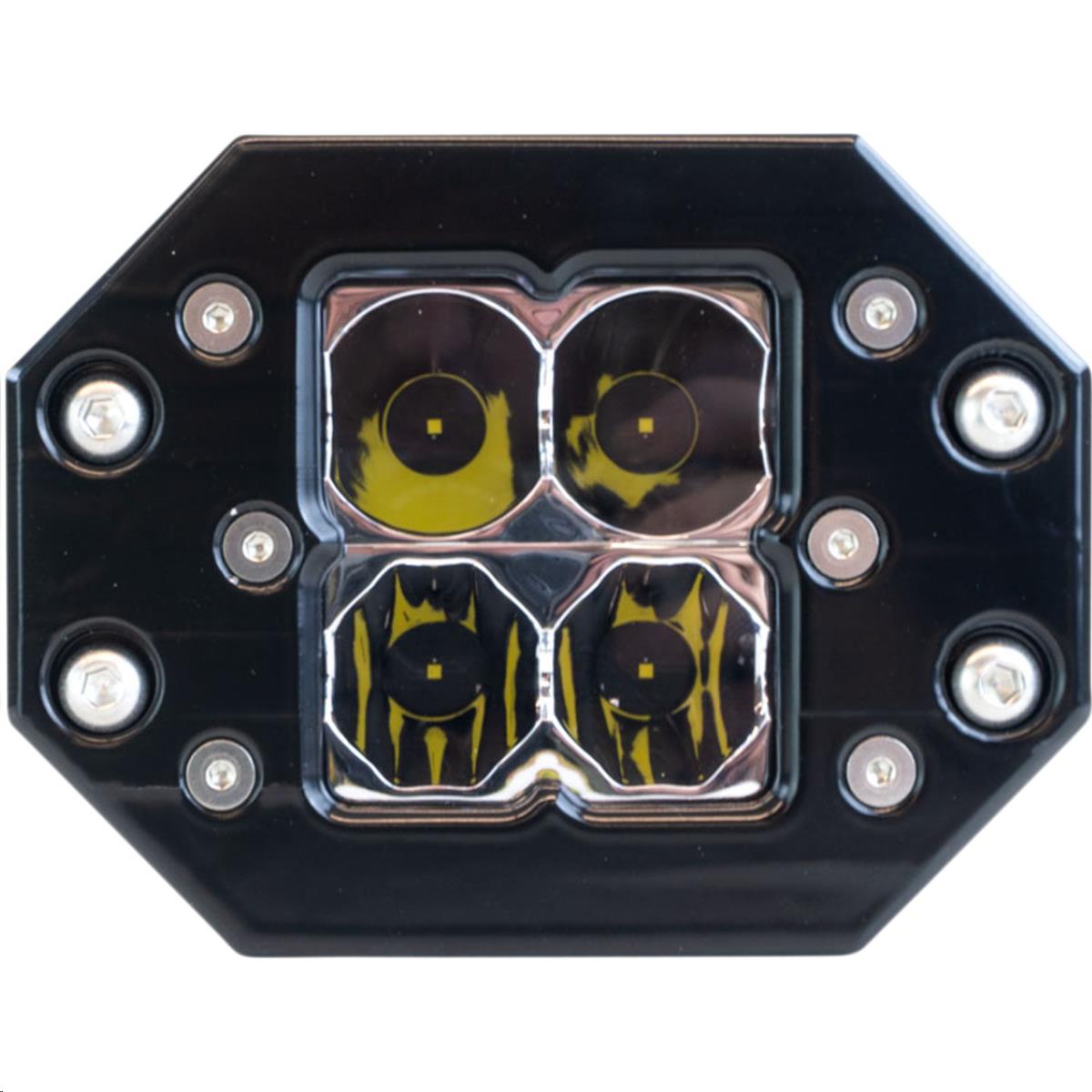 6-Series Quattro Flood Light - Black Flush Mount