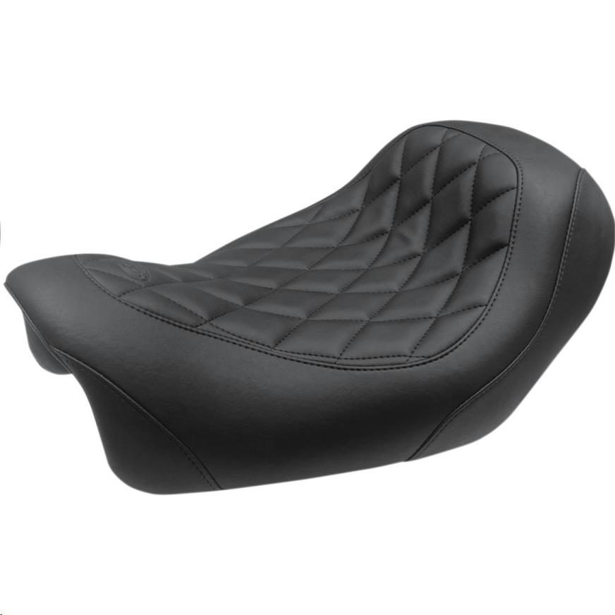 Wide Tripper Forward Solo Seat - Diamond Stitch - Black