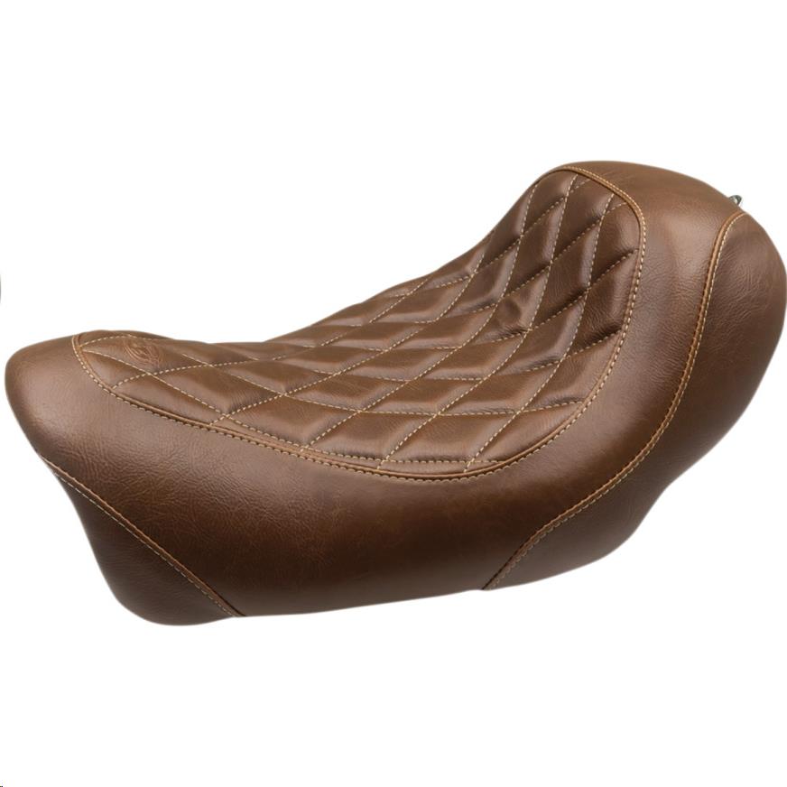 Wide Tripper Forward Solo Seat - Diamond Stitch - Brown