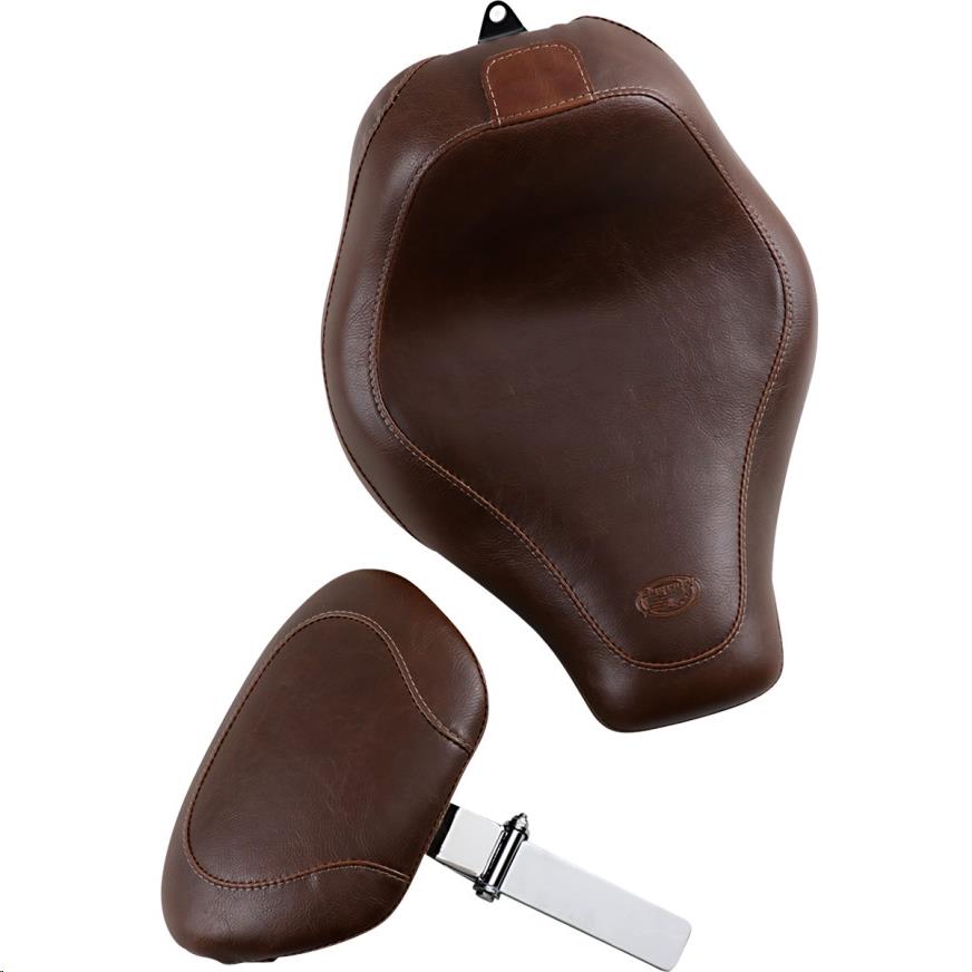 Wide Tripper Solo Seat with Driver Backrest - Vintage - Brown