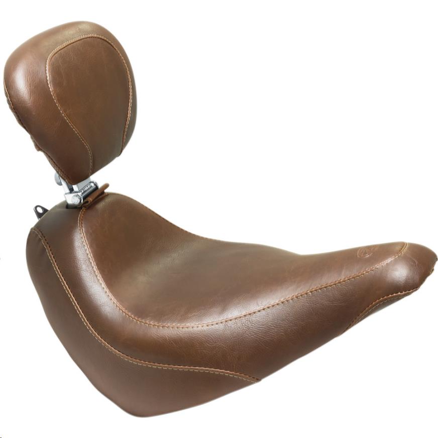 Wide Tripper Solo Seat with Driver Backrest - Vintage - Brown