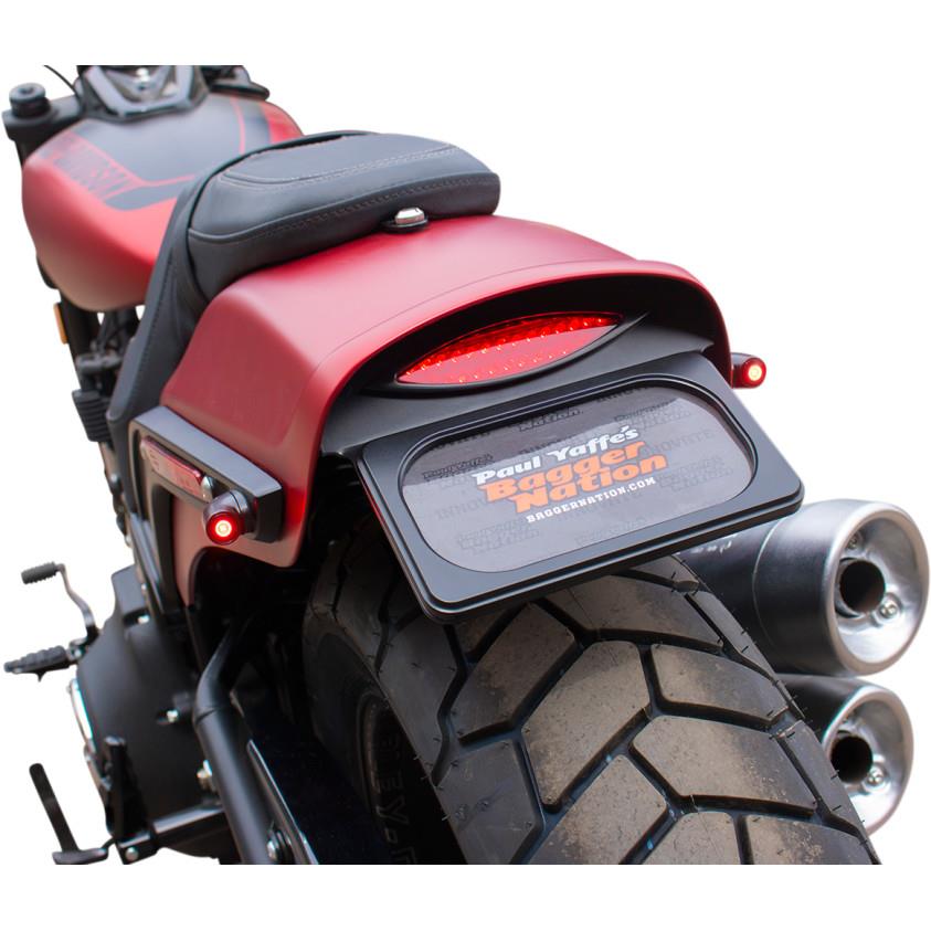 License Plate Relocation Frame with Taillight - with Lighting Bullets Lights