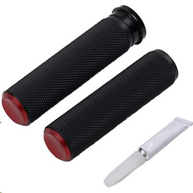 Fusion Series Grips - Knurled - Red Anodized