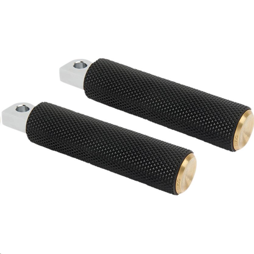 Fusion Passenger Footpegs - Knurled - Brass