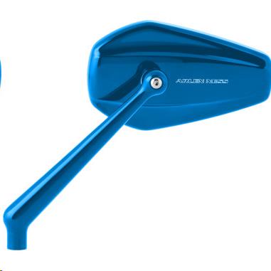 Mini Stocker Mirror - Left - Blue Anodized