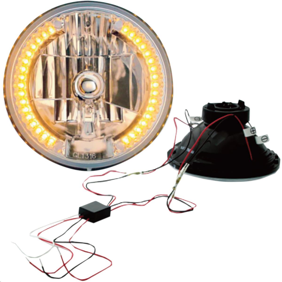 7in. Headlamp with LED Turn Signals and Control Module