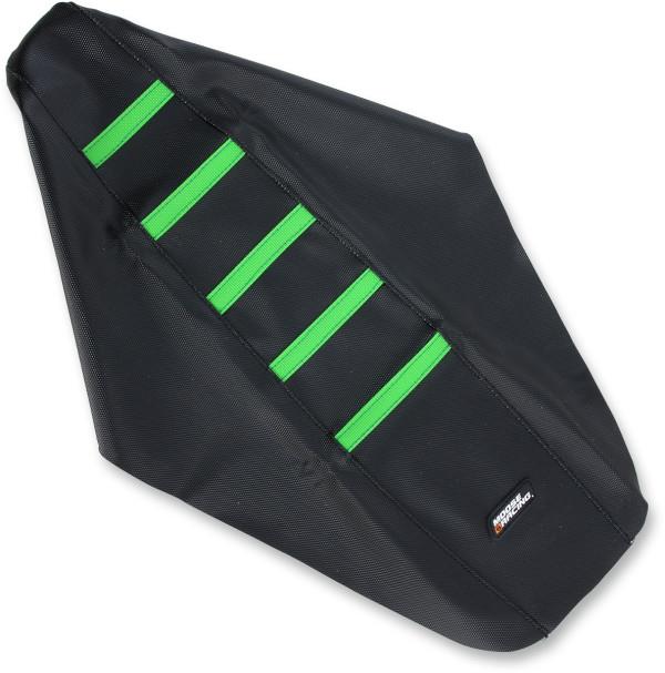 Ribbed Seat Cover - Black/Green Ribbed