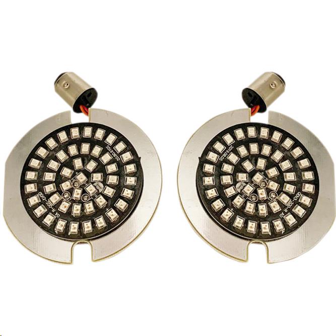 LED Inserts for Flat Style Turn Signals with 1156 Contact Base - Red