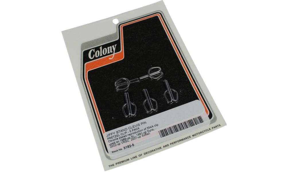 Jiffy Stand Pin Pretzel Clips - Chrome Plated