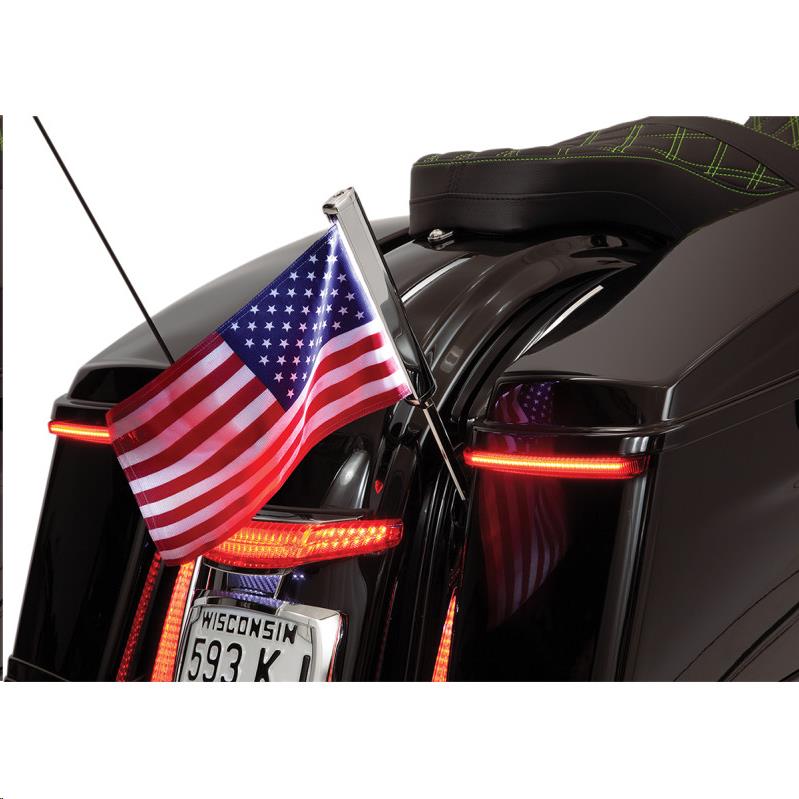 LED Lighted Flagpole Mount - Antenna Mounted