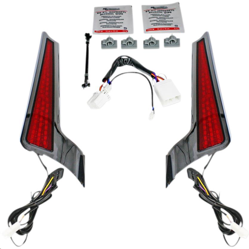 Fascia LED Panel - Chrome With Red Lens