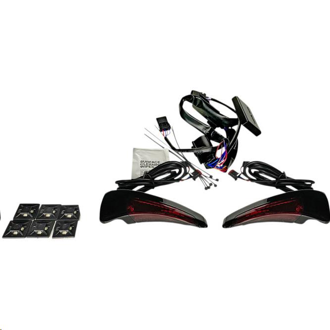 Tour-Pak Backrest LED - Black With Red Lens