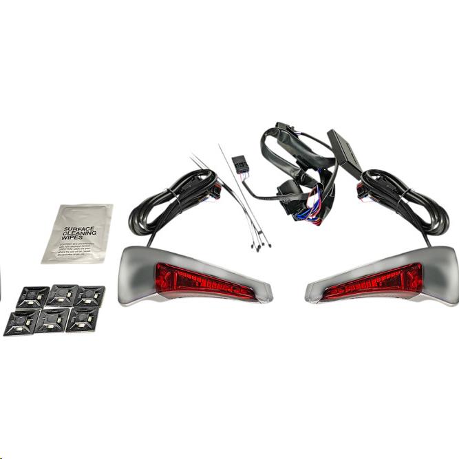 Tour-Pak Backrest LED - Black With Red Lens