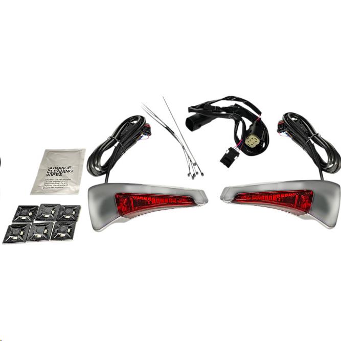 Tour-Pak Backrest LED - Black With Red Lens